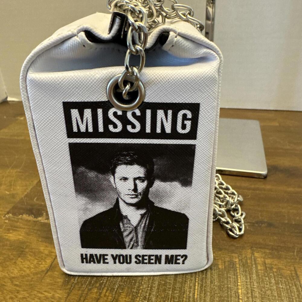 Supernatural Winchester Brothers Salt Carton Crossbody Milk Carton Purse / Bag - Picture 5 of 8